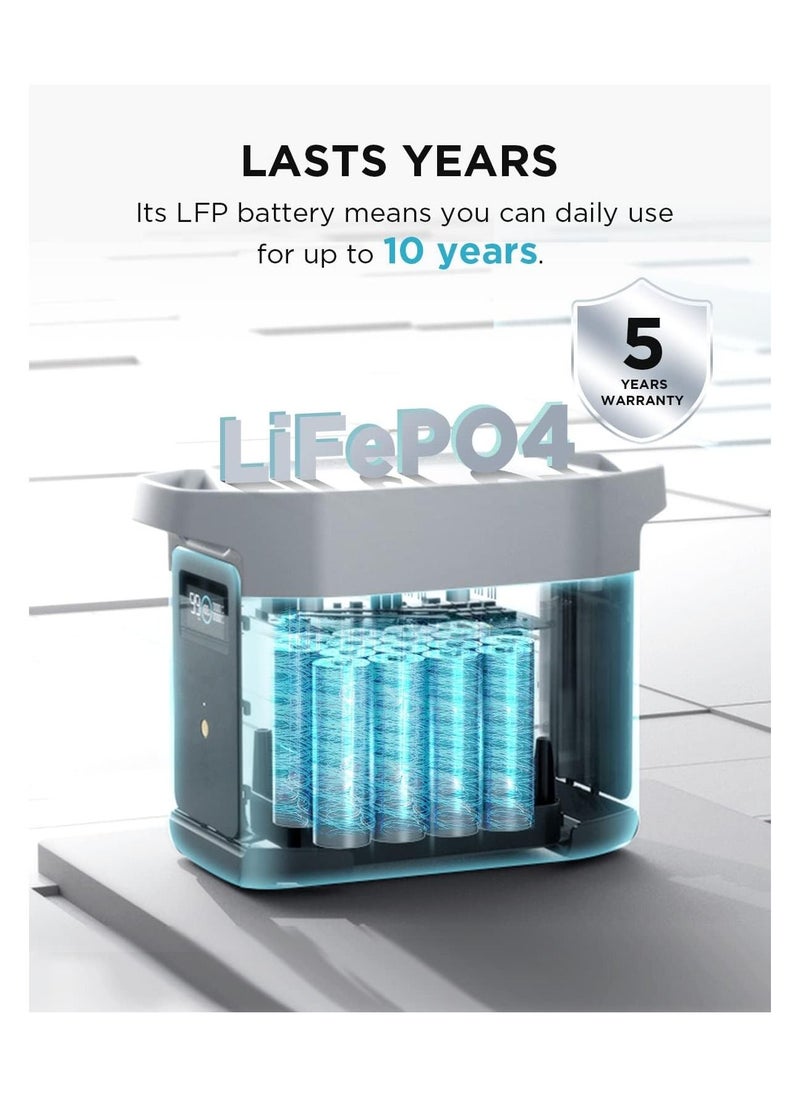 إيكو فلو - بطارية إضافية لمحطة الطاقة EF ECOFLOW DELTA 2، بطارية LiFePO4 (LFP) بقدرة 2048 وات في الساعة، متوافقة مع مولدات DELTA 2، وDELTA Max 2000، وDELTA 2 Max الخارجية - Image 1
