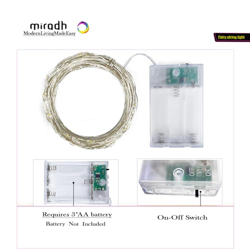 MIRADH 10 Feet 30 Led Fairy Lights Battery Powered Waterproof Copper Wire Twinkle String Lights -Purple (Still) - Image 5