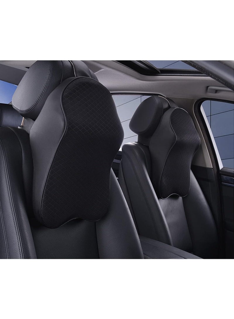 Memory Foam Car Seat Neck Pillow – Ergonomic Headrest Cushion for Neck Pain Relief, Washable Cover, 100% Pure Memory Foam - Image 2