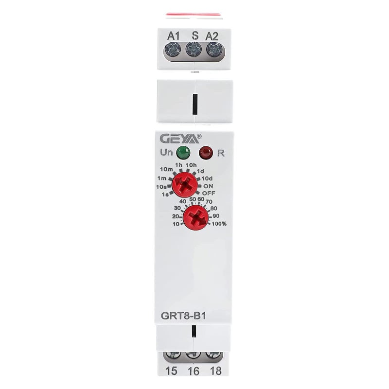 GEYA Delay Off Single Function Time Relay 1 Output 16A Electronic Power Off Timer Delay RelayGRT8B1AC230V