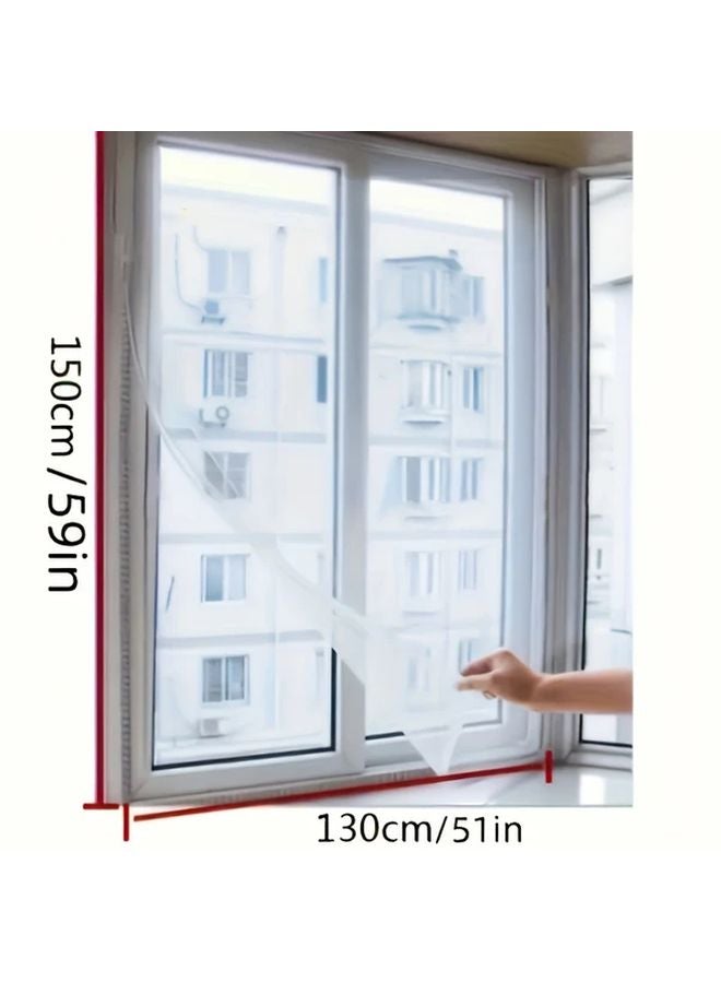 Black Mosquito Net Window Self Adhesive Easy Install Cuttable Mesh Kit - Image 4