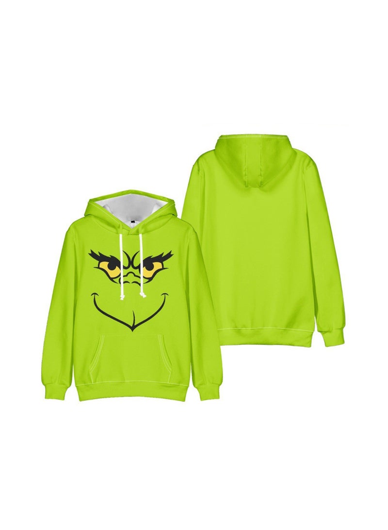 Loquat Green Fur Monster Grinch 3D Digital Printed Hoodie