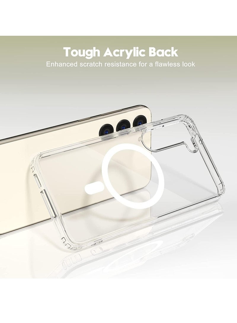 ELTRAZONE جراب/غطاء متوافق مع هاتف Samsung Galaxy S23 Plus، جراب شفاف مغناطيسي [يدعم شاحن Magsafe] جراب لطيف للرجال والنساء - Image 4