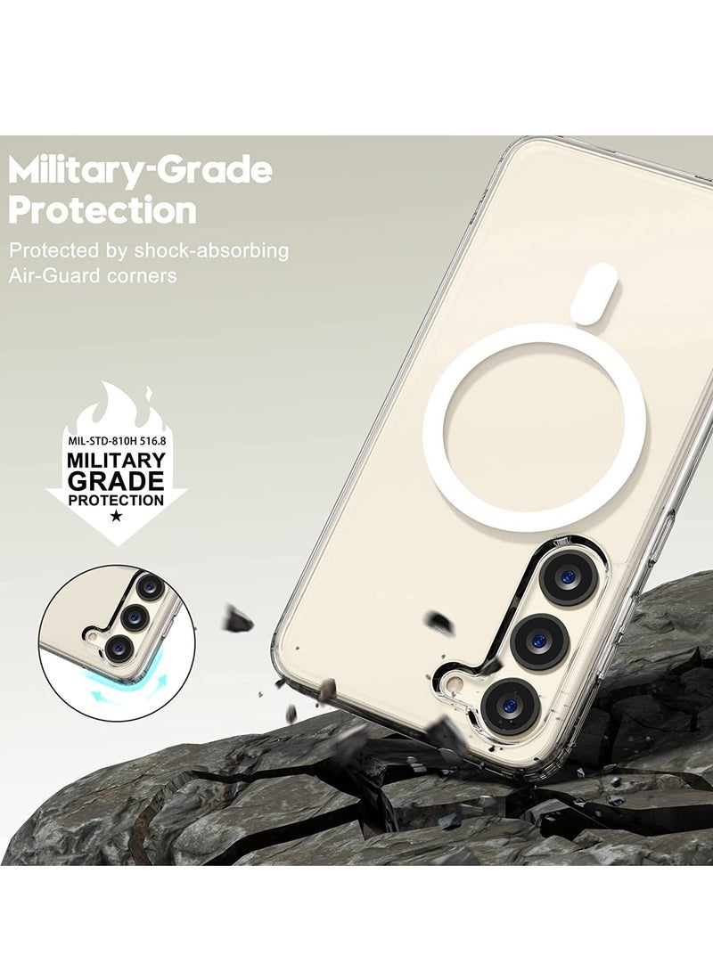 ELTRAZONE جراب/غطاء متوافق مع هاتف Samsung Galaxy S23 Plus، جراب شفاف مغناطيسي [يدعم شاحن Magsafe] جراب لطيف للرجال والنساء - Image 3