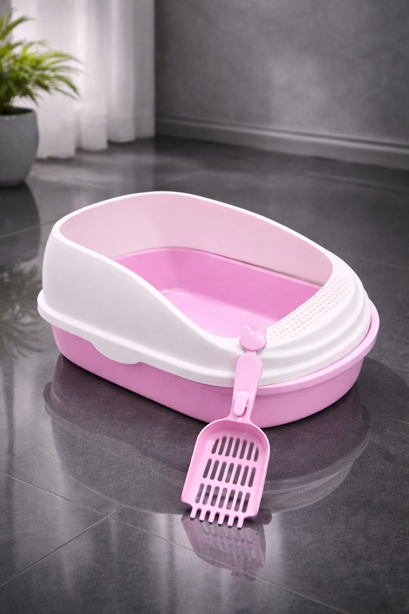 vsell24 Cat Litter Box with Scoop – Deep, Easy-Clean Tray– 56×39×26cm - Image 1