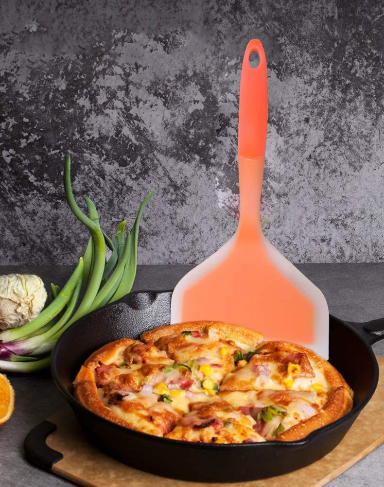 Sugalsu Silicone Fish Spatula Large Versatile Slotted Flipper Turner Heat ResistantNonStick Egg Turner Kitchen Cooking Cookwares for Steak Meat Eggs Pancake OmeletsPack of 3 Random - Image 4