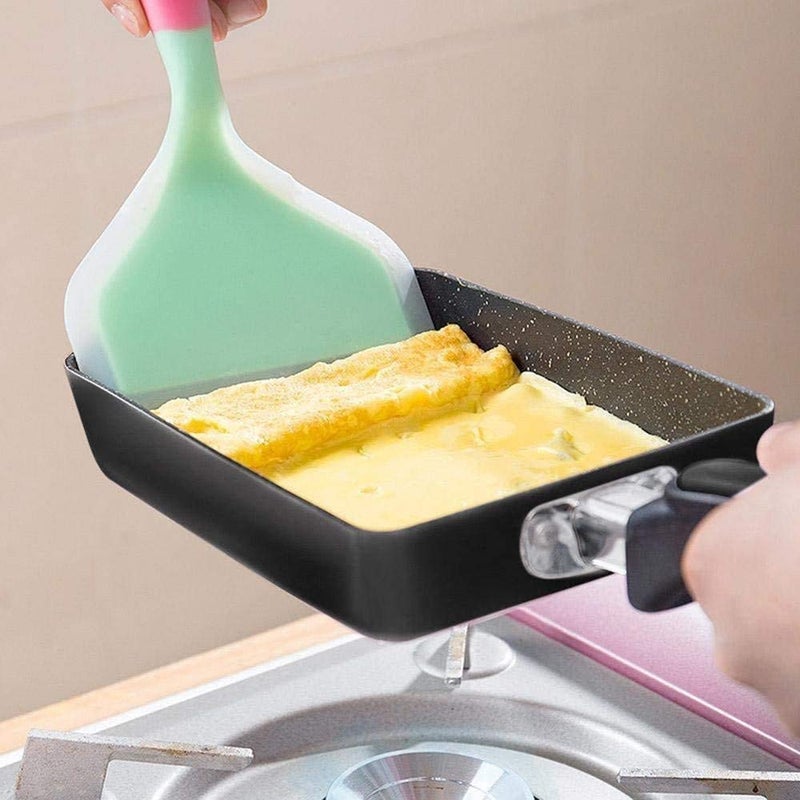 Sugalsu Silicone Fish Spatula Large Versatile Slotted Flipper Turner Heat ResistantNonStick Egg Turner Kitchen Cooking Cookwares for Steak Meat Eggs Pancake OmeletsPack of 3 Random - Image 5