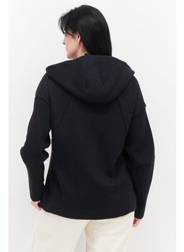 Adidas Women Plus Size Long Sleeves Walking Sweatshirts, Black  - Image 2