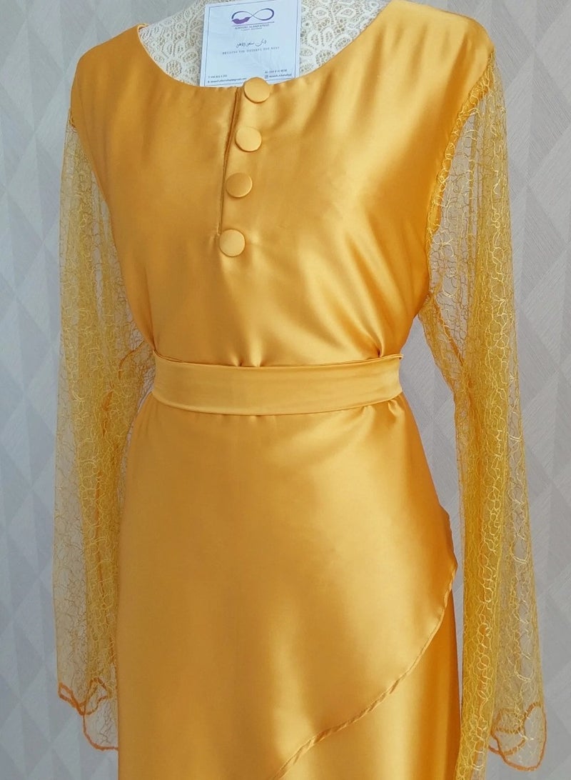 ALREESH ALBANAFSAJI DRESS YELLOW