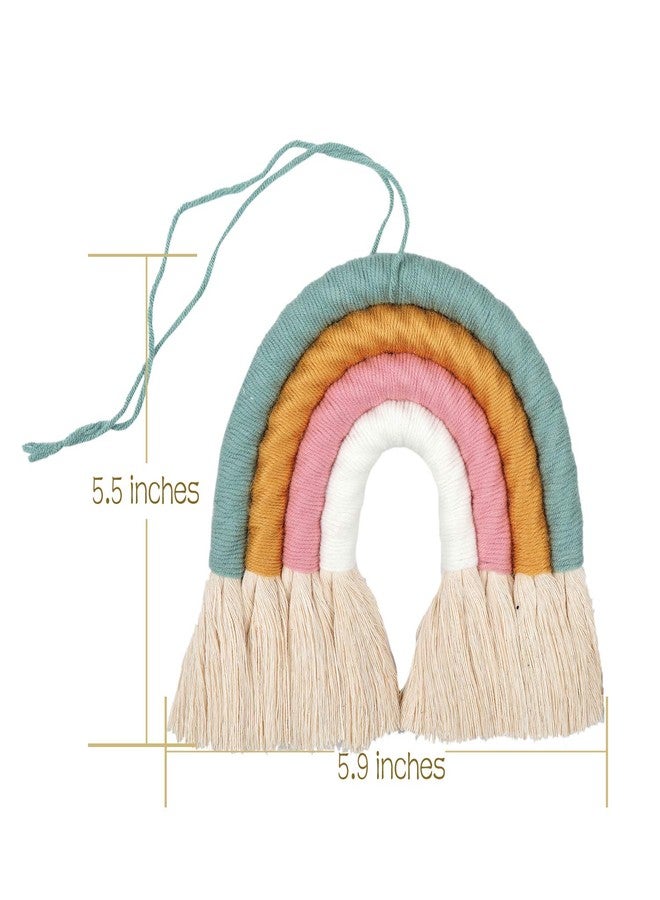 ZWA Handmade Macrame Rainbow Wall Decor for Nursery Kids Room Home Decor - Image 5
