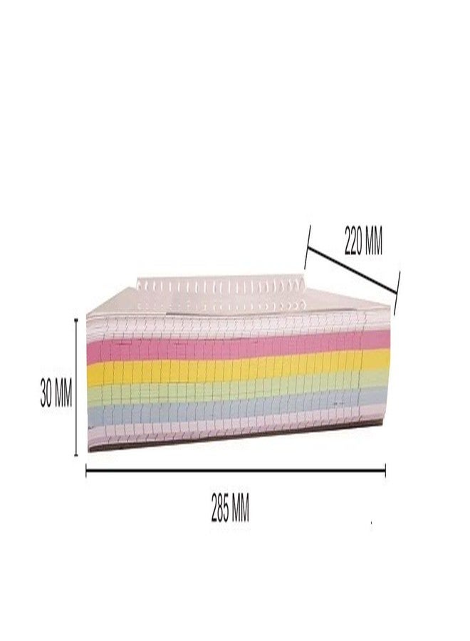 amblitz Mega 600 Pages Spiral Notebook, 6 Subjects, 70 GSM, 22 * 28.5 CM. !! Multi Colour Ruled Pages !!! Rainbow Notebook !!! - Image 4