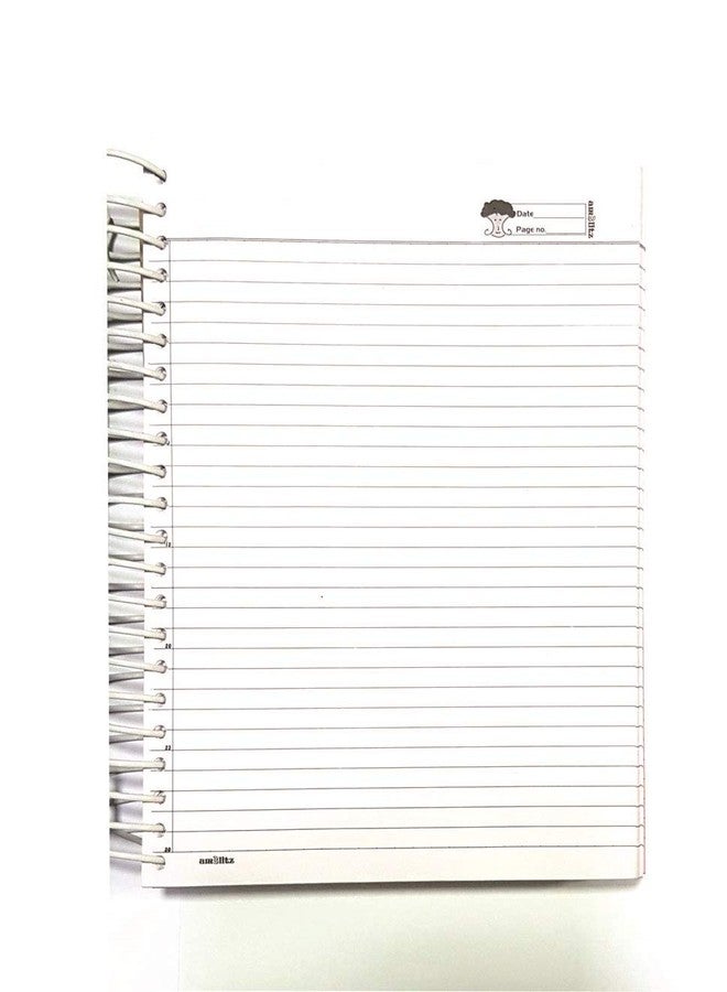 amblitz Mega 600 Pages Spiral Notebook, 6 Subjects, 70 GSM, 22 * 28.5 CM. !! Multi Colour Ruled Pages !!! Rainbow Notebook !!! - Image 3