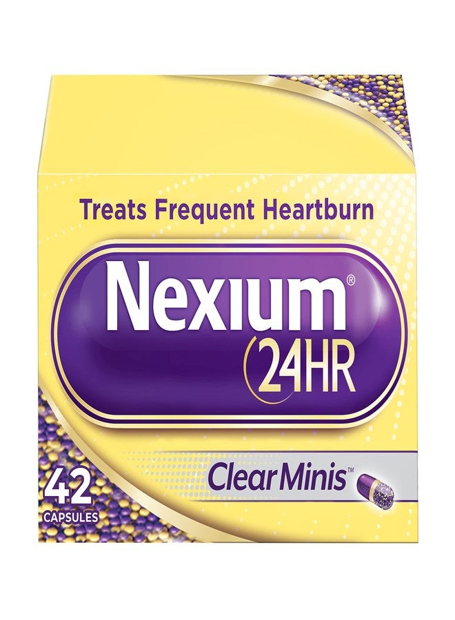 Nexium 24HR ClearMinis Acid Reducer Heartburn Relief Delayed Release Capsules For All-Day And All-Night Protection From Frequent Heartburn, Heartburn Medicine With Esomeprazole Magnesium - 42 Count - Image 1