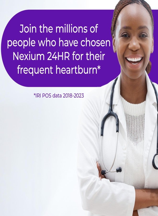 Nexium 24HR ClearMinis Acid Reducer Heartburn Relief Delayed Release Capsules For All-Day And All-Night Protection From Frequent Heartburn, Heartburn Medicine With Esomeprazole Magnesium - 42 Count - Image 4