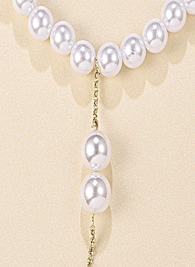 Aimimier Bohemian Beaded Choker Necklace Vintage Y Necklace Prom Party Festival Statement Necklace for Women - Image 3