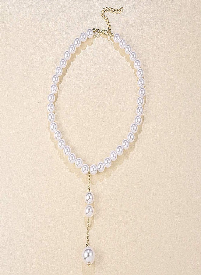 Aimimier Bohemian Beaded Choker Necklace Vintage Y Necklace Prom Party Festival Statement Necklace for Women - Image 2