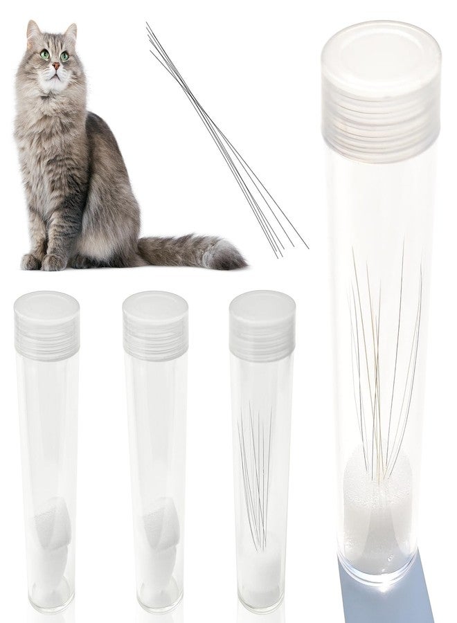 Anranmm 4 Pack Cat Whisker Holder - Transparent Cat Whisker Jar with Lid, Pet Beard Hair Collector & Keeper, Mini Decor for Home & Memorial Gift for Pet Lovers - Image 1