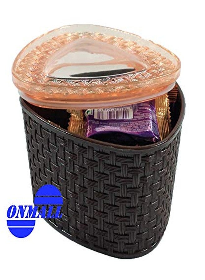 Onmall Dry Fruit Box Storage Containers- Plastic Multipurpose Gift Box/Aachar Pickle Container/Mukhwas Tray/Chatneys/Dining Spice Stand/Masala Box/Snacks. Set of 2 � Assorted - Image 5