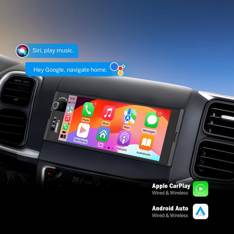 Eonon 6.36" Single DIN Car Stereo â€“ Wireless CarPlay & Android Auto, IPS Touchscreen (1280x480), ST TDA7851 Amp, Backup Camera, Steering Control,Bluetooth 5.3-X3U - Image 3