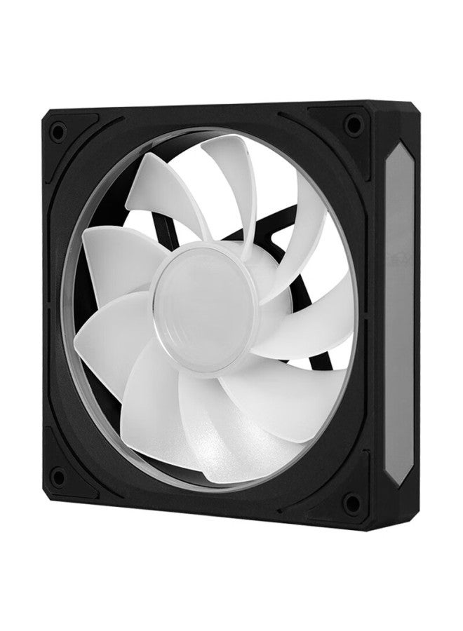 Sama Phantom Gen 2 Kt122 Reversed Blade Black 12cm Case Fan Argb Infinity Mirror 5v3p Sync Small 4-p Pwm Speed Control Hydraulic Bearing With Standard Shock Absorbing Pads - Image 2