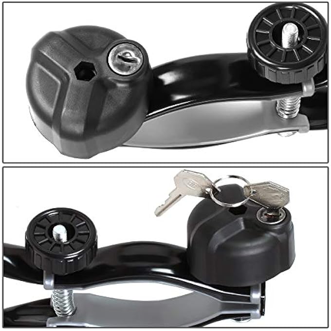 rayihni DNA Motoring XY-6010-BK Universal Heavy Duty Iron Car Roof Top Upright Bicycle Mount Rack w/Key & Lock - Image 3