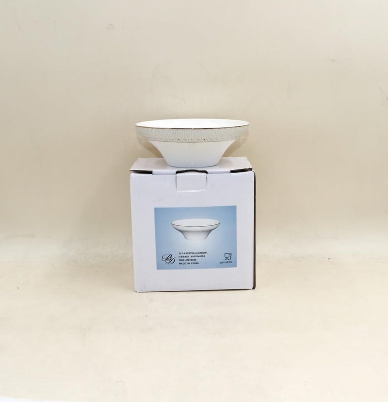 وعاء سلطة سيراميك من B&D، مقاس 14.5 سم، باللون الأبيض