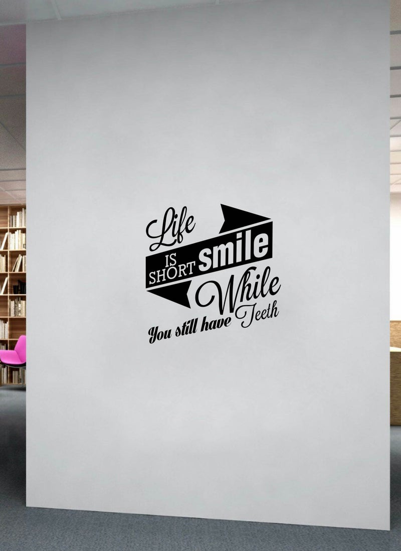 Spoil Your Wall Life Is Short Positivity Quote  Wall Decal - Wall Arts Home Décor - Wall Sticker, 50x50 cm by Spoil Your Wall - Image 2