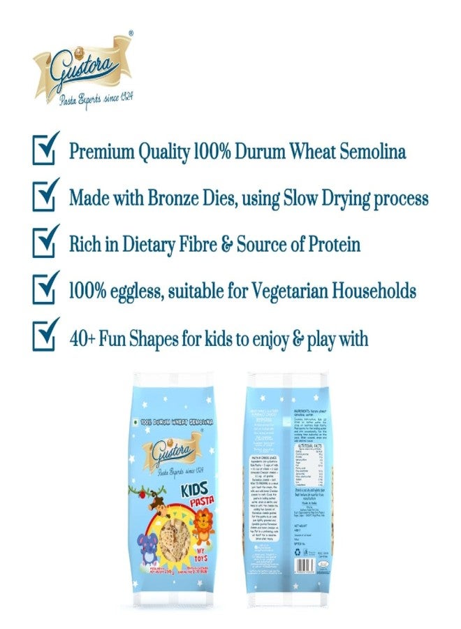Gustora Kids Pasta Combo I Combo Pack of My Princess and My Toys Pasta I Made of 100% Durum Wheat Semolina I Vegetarian I Rich in Protein & Fibre I Zero cholesterol (250g X 2) - Image 4