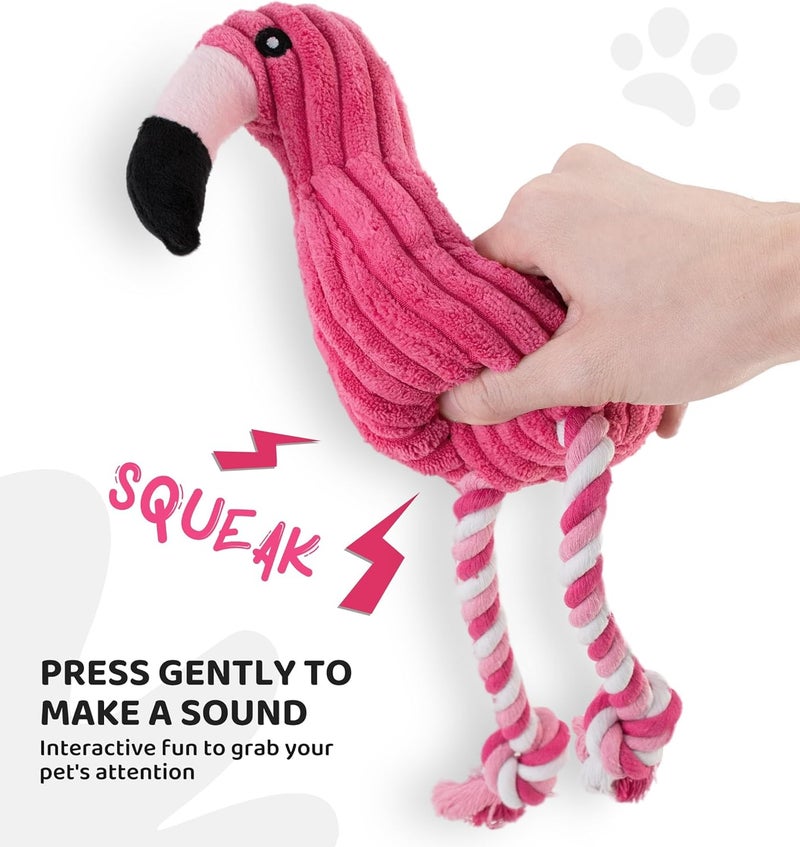 KASTWAVE Gulf climate tested upgraded quality Dog Squeak Toys, Plush Dog Toys with Tough Durable Fabric for Small Medium Large Breed Chewer, Interactive Tug of War Rope Chew Toys, Teeth Cleaning, Dental Care, Keep Them Busy Best Birthday Gift General compatible practical design - Image 3