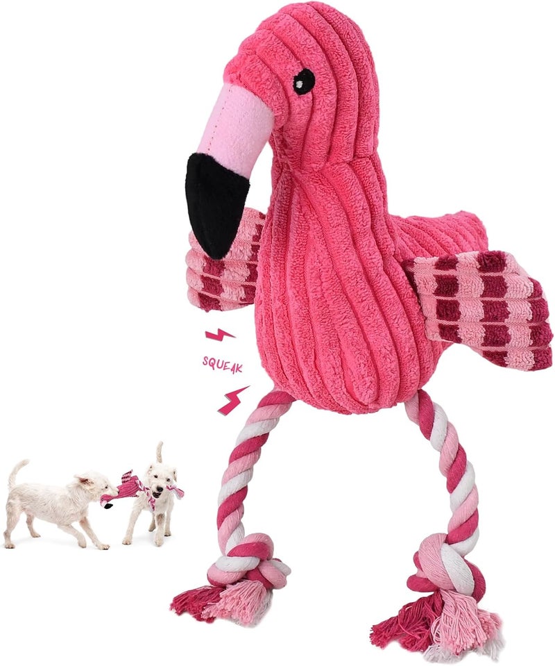 KASTWAVE Gulf climate tested upgraded quality Dog Squeak Toys, Plush Dog Toys with Tough Durable Fabric for Small Medium Large Breed Chewer, Interactive Tug of War Rope Chew Toys, Teeth Cleaning, Dental Care, Keep Them Busy Best Birthday Gift General compatible practical design - Image 1