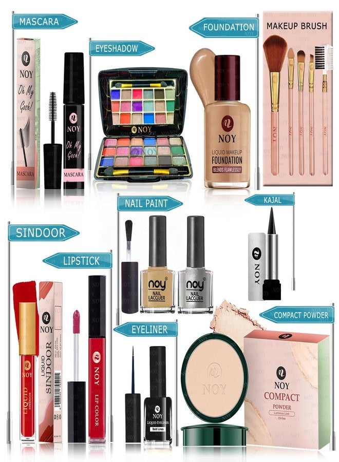 NOY Makeup Combo Divine: Heavenly Beauty Unleashed In Perfect Pairing (Pack Of-15) #YN168 - Image 1