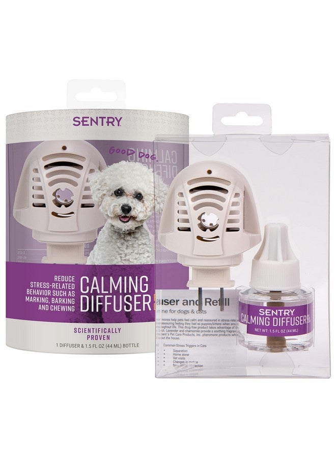 Sentry Calming Diffuser for Dogs, Plug-in Dog Pheromone Diffuser, Reduces Barking, Chewing, Anxiousness, and Other Stress-Induced Behaviors, 30-Day Release
