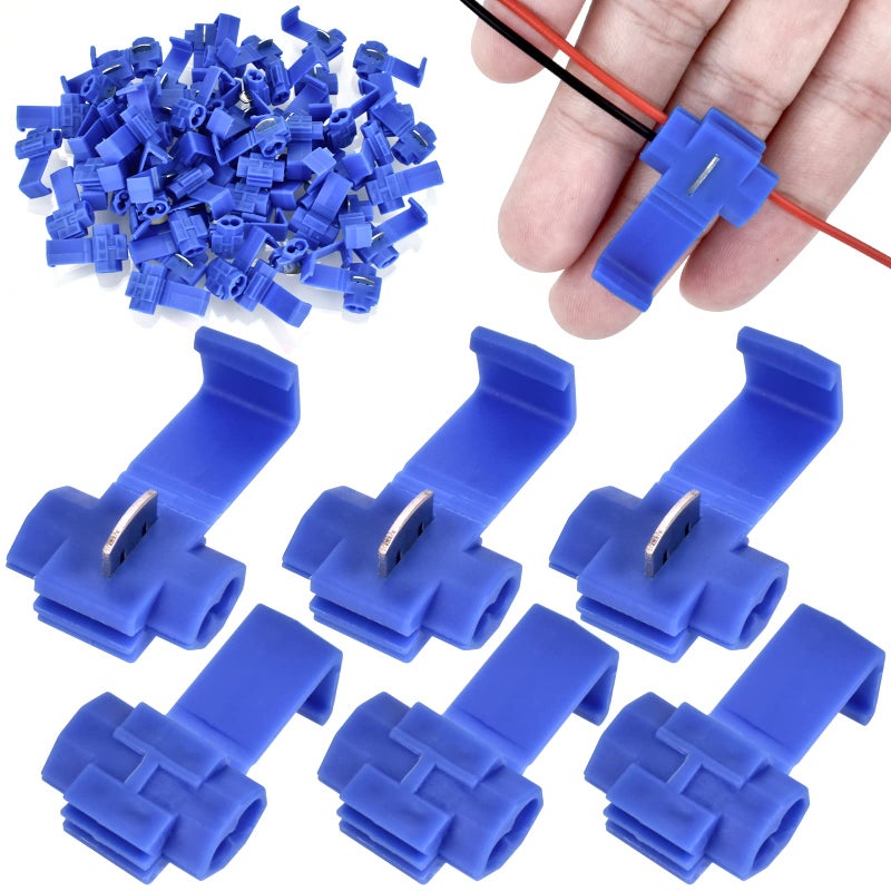AccEncyc 60Pcs Solderless Quick Splice Wire Connectors 18-14 AWG Splice Connector Snap Electrical Wire Connector Cold Pressed Insulated Electric Wire Splice Connectors - Image 1