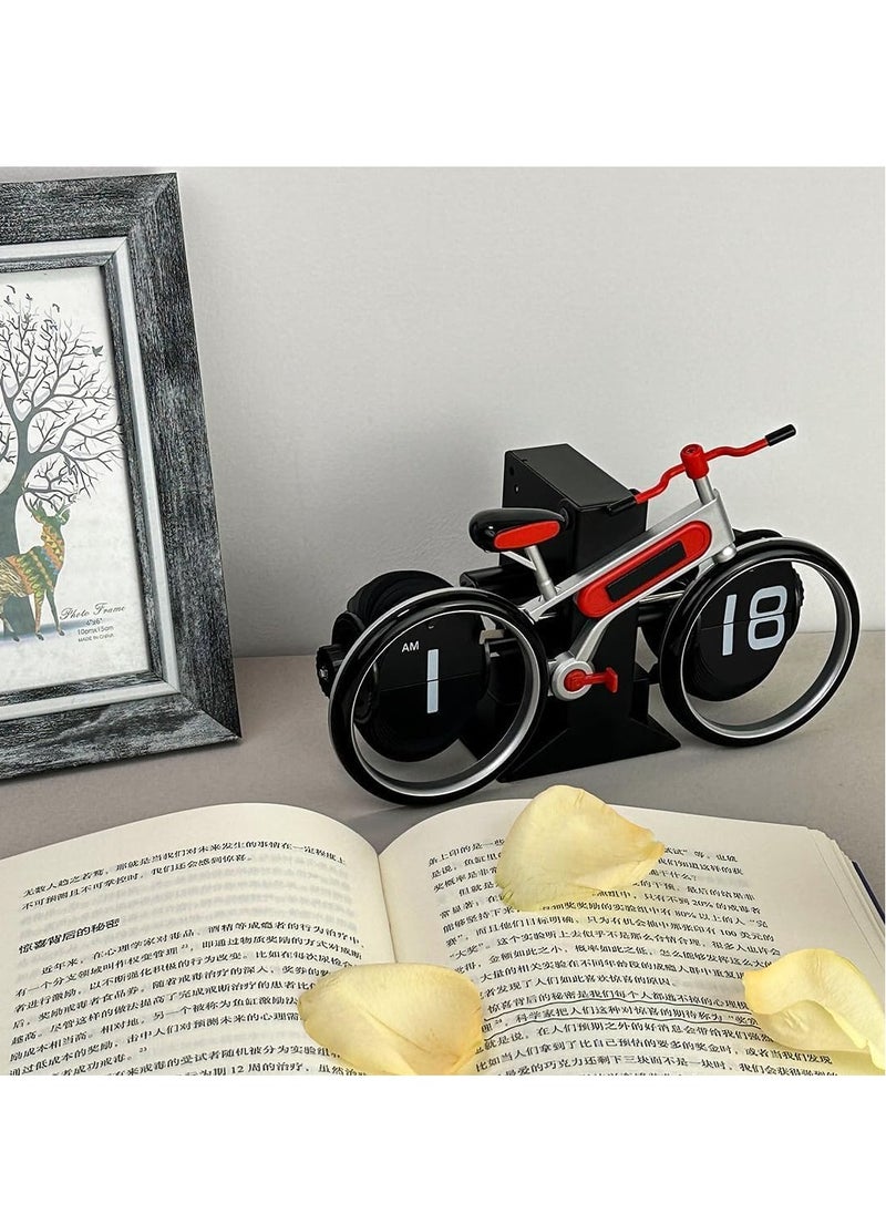 Generic - Bicycle Flip Clock,Flip Down Clock,Retro Digital Flip Desk Clock,Vintage Design Auto Flip Clock,Mechanical Clock,Battery Operated,Home and Office Decorations - Image 1