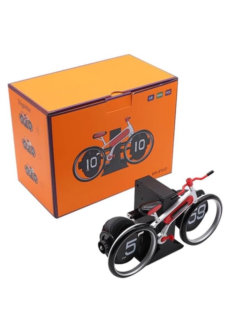 Generic - Bicycle Flip Clock,Flip Down Clock,Retro Digital Flip Desk Clock,Vintage Design Auto Flip Clock,Mechanical Clock,Battery Operated,Home and Office Decorations - Image 1
