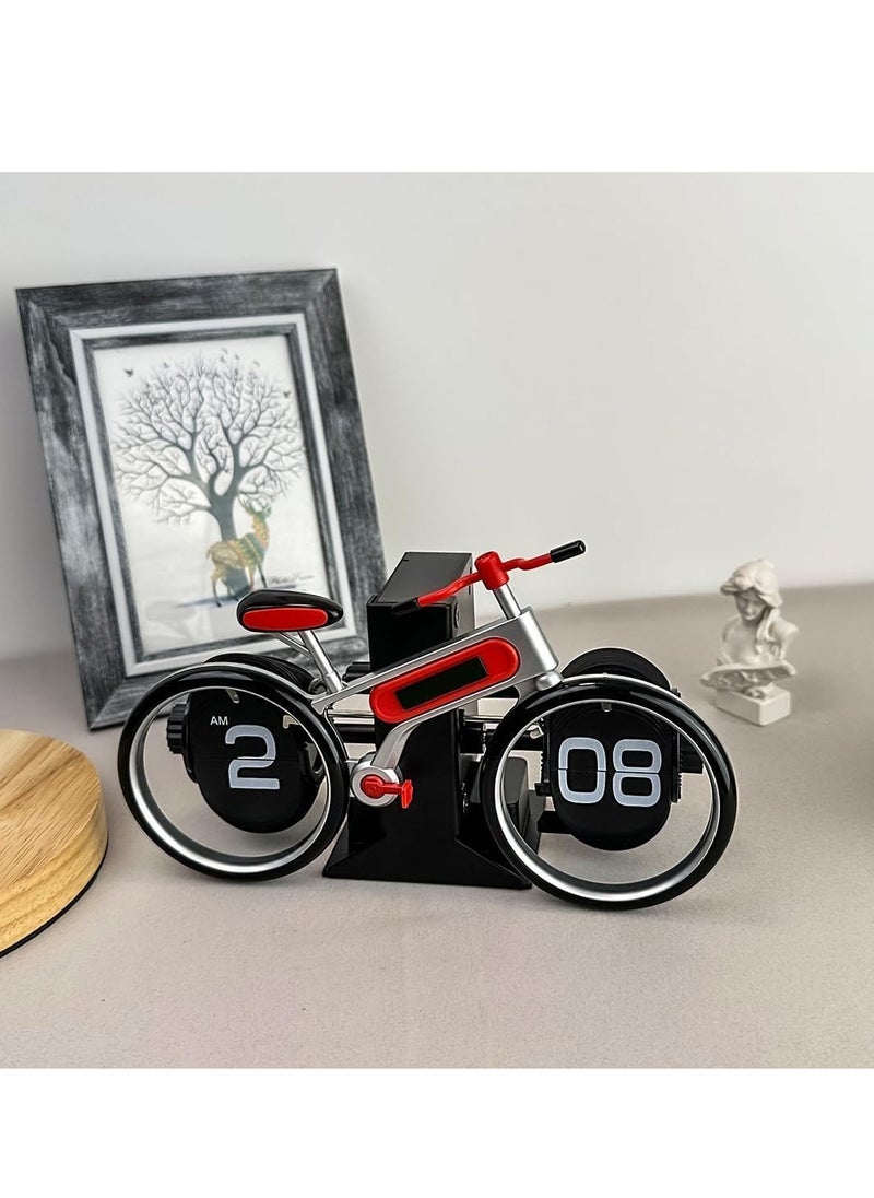 Generic - Bicycle Flip Clock,Flip Down Clock,Retro Digital Flip Desk Clock,Vintage Design Auto Flip Clock,Mechanical Clock,Battery Operated,Home and Office Decorations - Image 1