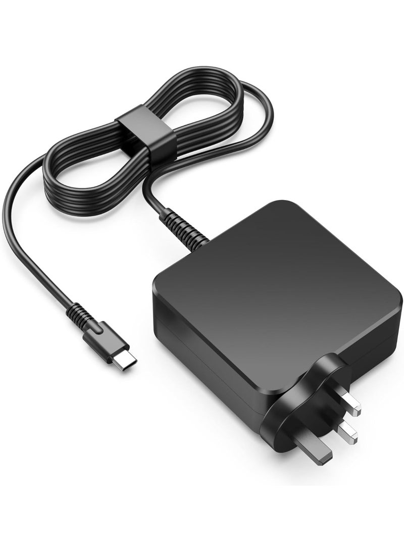 USB C Laptop Charger 65w Type C Fast Wall Charger Lenovo Thinkpad Yoga, Mac Book Pro, Hp Elitebook, Dell Latitude, Asus, MacBook air, Acer, Computer Replacement Power Adapter Cord - Image 1