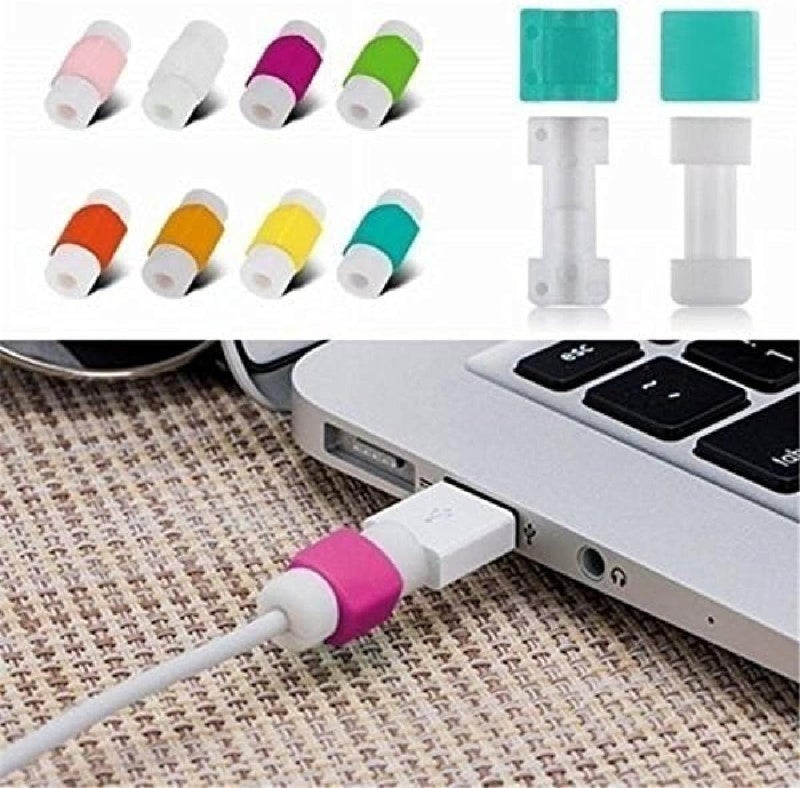 FUNI Practical Cute Cartoon USB Cable Protector Cases, Phone Protect Accessory Flexible Plastic Charger Cable Saver, For IPhone/Ipad Headset Charger Cord 10Pcs, for Cellphone Data Lines - Image 3