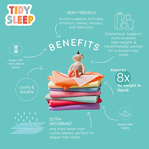 Tidy Sleep Instadry Anti-Piling Fleece Extra Absorbent Quick Dry Sheet for New Born Babies, Cotton Bed Protector Mattress Pack of 1 Baby Pink Small (70x50) cm - Image 5
