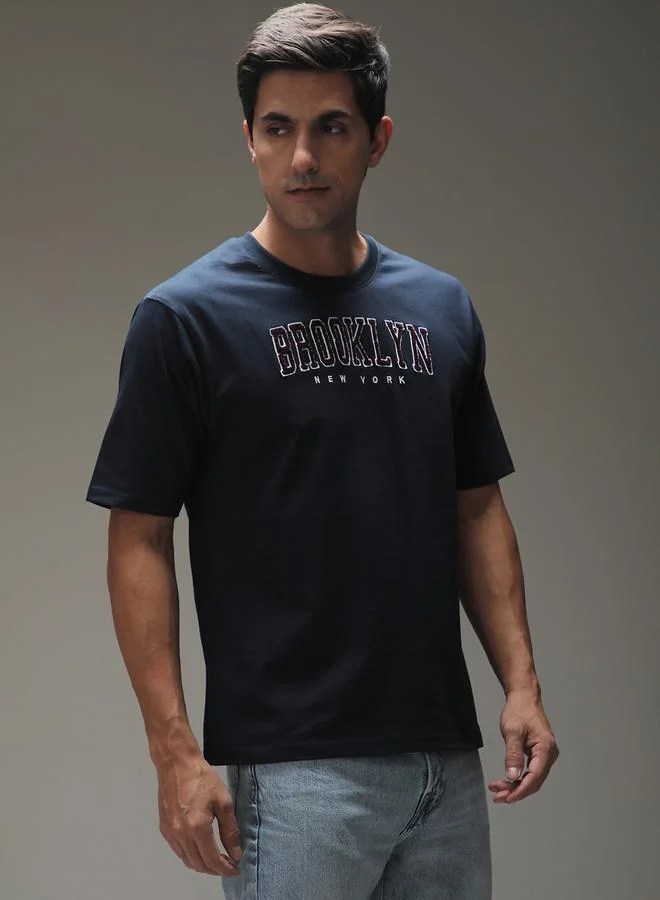 Dillinger Men Oversized Short Sleeve Printed T-Shirt