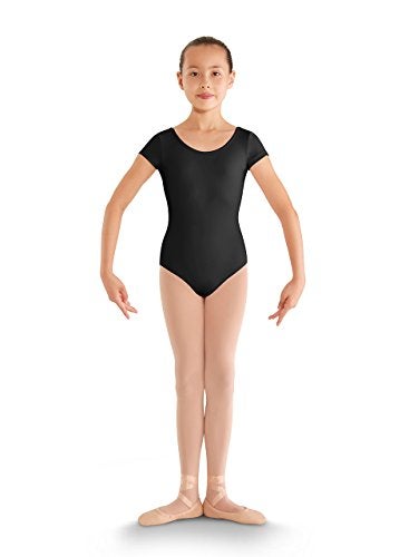 Bloch Dance Girls Bellflower Strap Back Cap Sleeve Leotard Black Size 14 - Image 1