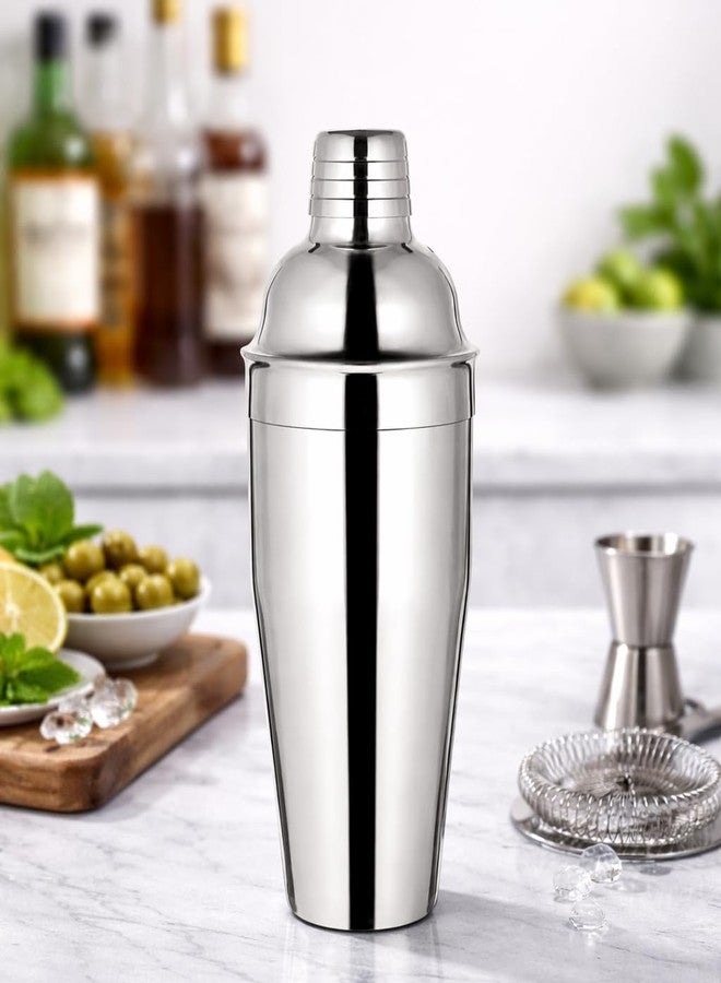 VISAXMI Stainless Steel Cocktail Shaker with Strainer | Mocktail Shaker | Leak Proof Drink Mixer | Bar Shaker for Mocktails, Cocktails & Juices - Image 1