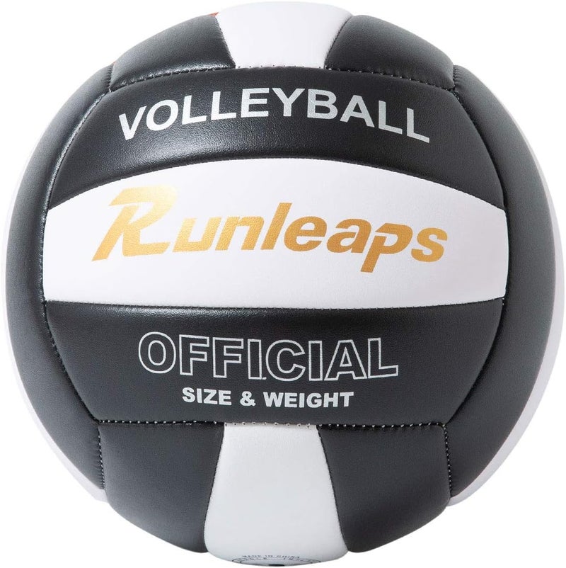Runleaps Volleyball, Waterproof Indoor Outdoor Volleyball for Beach Game Gym Training (Official Size 5) - Image 1