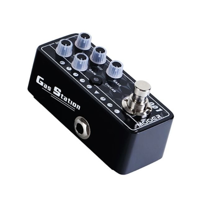 MOOER M001 Gas Station Micro Preamp Pedal, Dual Channel Amp Simulator Based on Diezel Hagen, Built-in Cabinet  Simulation - Image 1