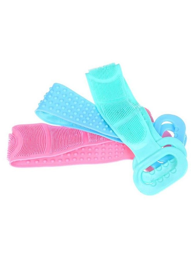 Kytaste Soft Silicone Bath Shower Massage Body Cleaning Wash Shampoo Brush (Multi Color) (Silica Gel Bath Towels Rub Back Mud) - Image 3