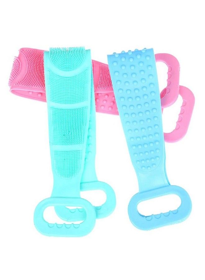 Kytaste Soft Silicone Bath Shower Massage Body Cleaning Wash Shampoo Brush (Multi Color) (Silica Gel Bath Towels Rub Back Mud) - Image 4