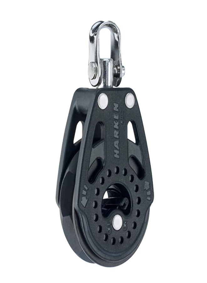 Harken 40mm Carbo Single Ratchet Block w/Swivel