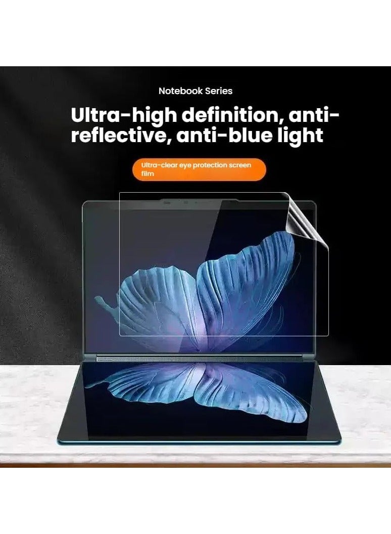 عام أفلام حماية للشاشة الرئيسية والثانوية المتوافقة مع Lenovo Yoga Book 9i 14 بوصة ثنائي الشاشة (الجيل العاشر 2025) - واقي شاشة مزدوج عالي الدقة مقاوِم للخدوش - Image 3