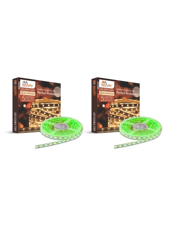 Murphy 25W LED Strip 2835 Cove Light 5 Metre (Green, Pack of 2) with Driver - Image 1