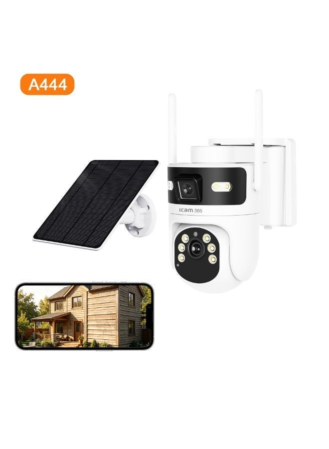 آي كام 365 كاميرا ICAM365 A444 FHD بدقة 4 ميجابكسل + 4 ميجابكسل تعمل بالطاقة الشمسية مع إمكانية التحريك والإمالة والتقريب. - Image 2